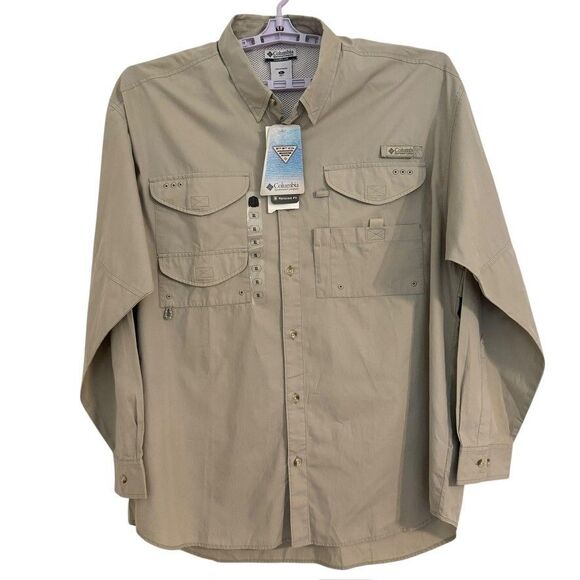 Columbia Men’s Size XL PFG Bonehead™ Long Sleeve Shirt Color Fossil Vents - Picture 3 of 12